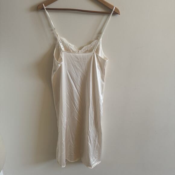VTG Vassarette Full Slip Dress Womens 36/28" Cream Floral Lace Feminine Sheer - Picture 5 of 13